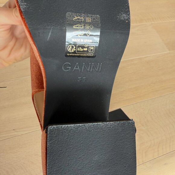 Ganni Velvet Slingback Sandals - Picture 5 of 5